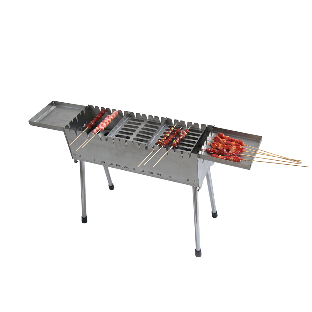 Prostokątny, regularny grill ze stali nierdzewnej