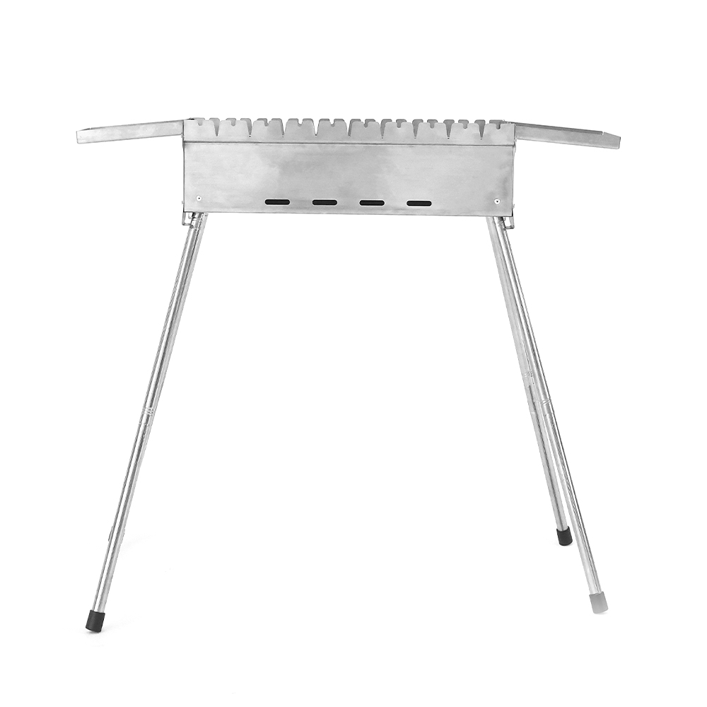 Prostokątny, regularny grill ze stali nierdzewnej