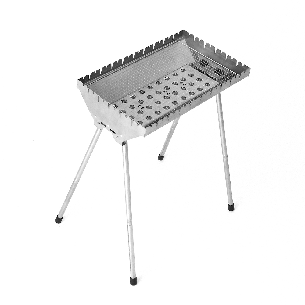 Poszerzony, regularny grill ze stali nierdzewnej