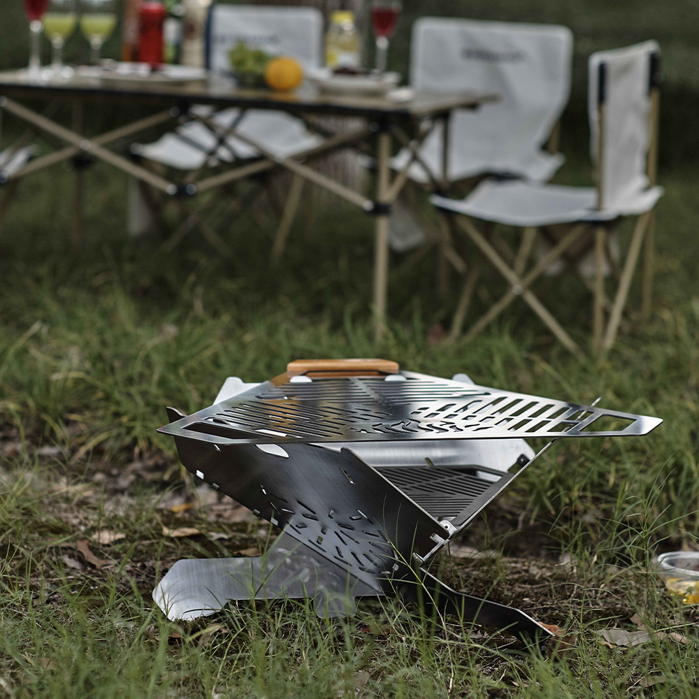 Przenośny, składany grill do grillowania na świeżym powietrzu